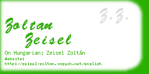 zoltan zeisel business card